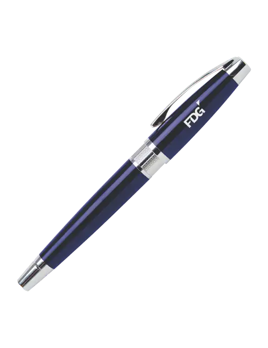 Masscotti Navy Rollerball Pen - Black Ink w/FDG Logo