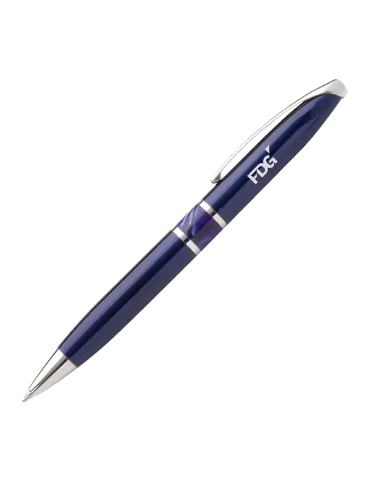 Illusion Navy Pen - Black Ink w/FDG Logo
