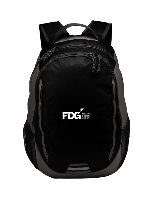 Ridge Black/Dark Charcoal Laptop Backpack w/FDG Logo