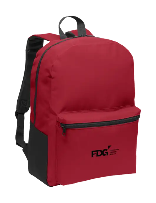 Casual Red Lightweight Laptop Backpack w/FDG Logo