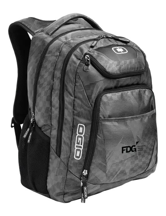 OGIO Race Day Silver Excelsior Laptop Backpack w/FDG Logo