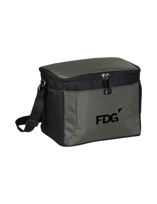 12 Can Grey/Black Cube Cooler w/FDG Logo