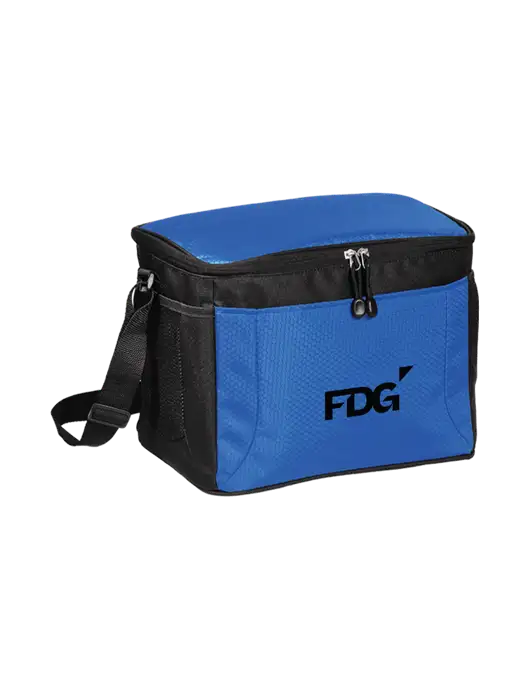 12 Can Twilight Blue/Black Cube Cooler  w/FDG Logo