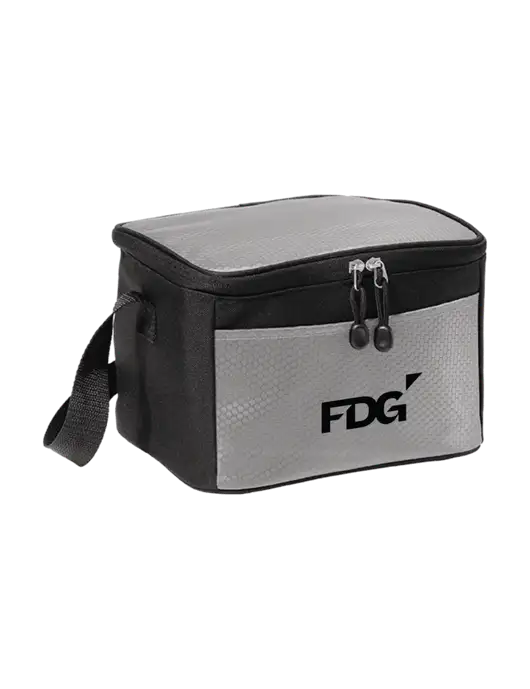 6 Can Grey/Black Cube Cooler w/FDG Logo