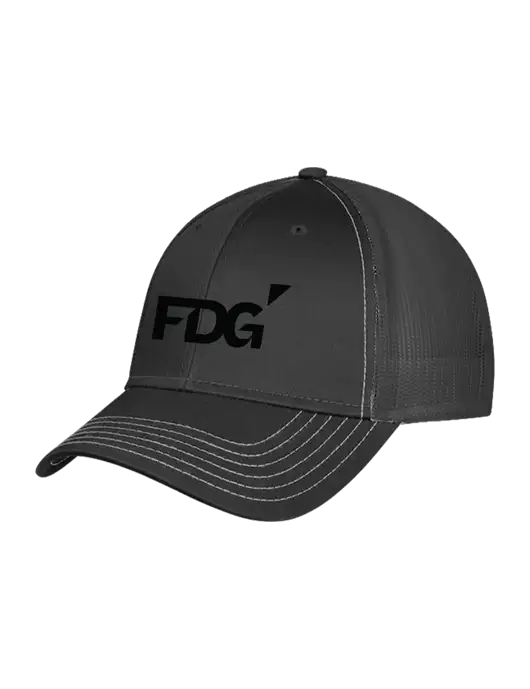 Charcoal Grey Mesh Trucker Cap Snap Back w/FDG Logo