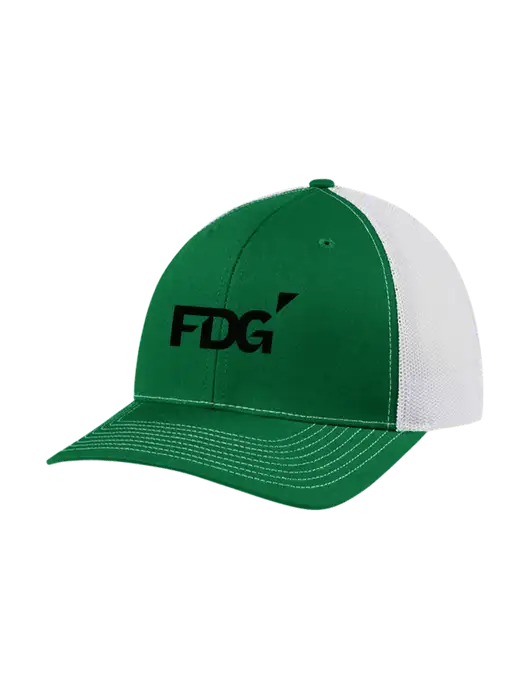Richardson Adjustable Snapback Original 112 Trucker Cap Kelly w/White Mesh w/FDG Logo