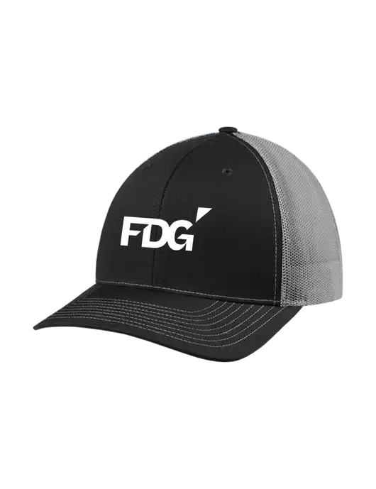 Richardson Adjustable Snapback Original 112 Trucker Cap Black w/Charcoal Mesh w/FDG Logo