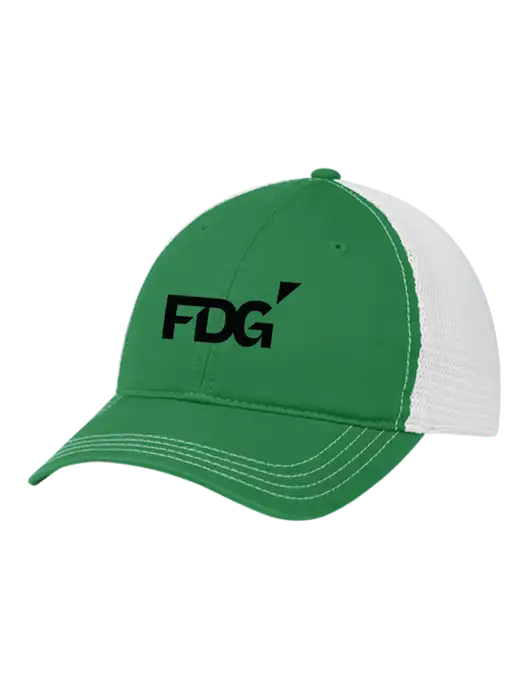 Richardson 111 Garment Washed Trucker Cap Kelly w/White Mesh w/FDG Logo