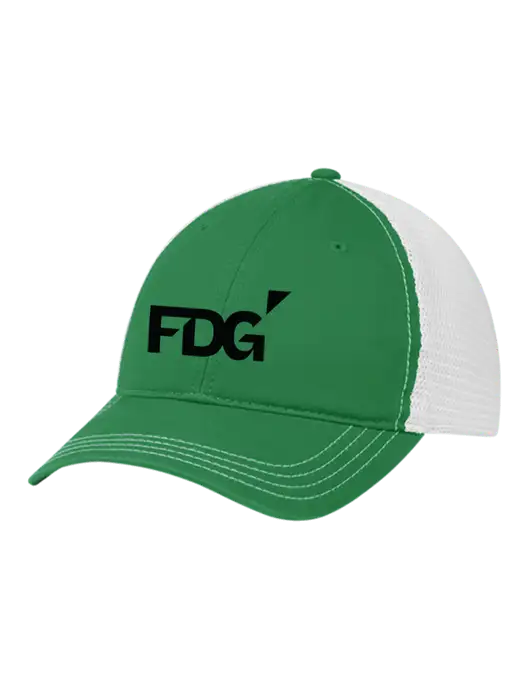 Richardson 111 Garment Washed Trucker Cap Kelly w/White Mesh w/FDG Logo