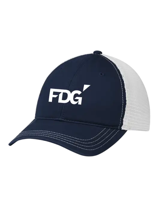 Richardson 111 Garment Washed Trucker Cap Navy w/White Mesh w/FDG Logo