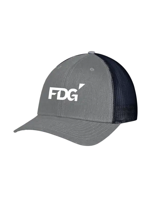 Richardson Adjustable Snapback Original 112 Trucker Cap Heather Grey w/Navy Mesh w/FDG Logo