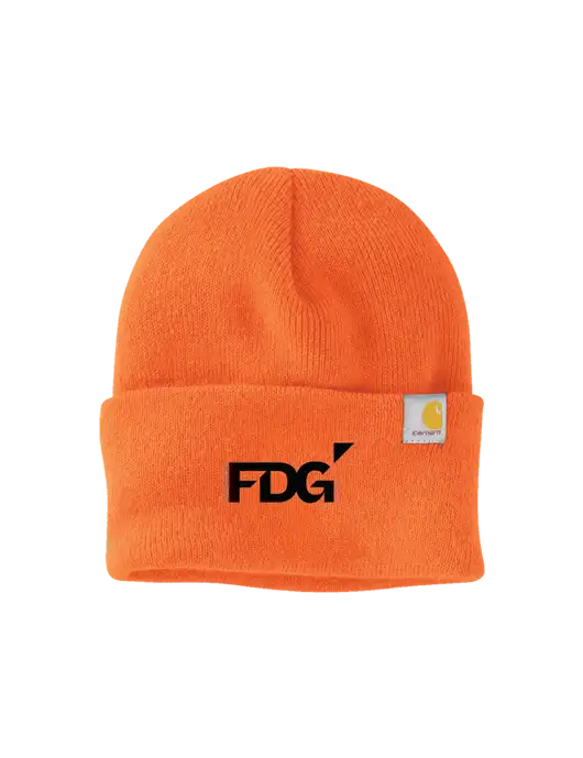 Carhartt Orange Watch Cap 2.0 w/FDG Logo