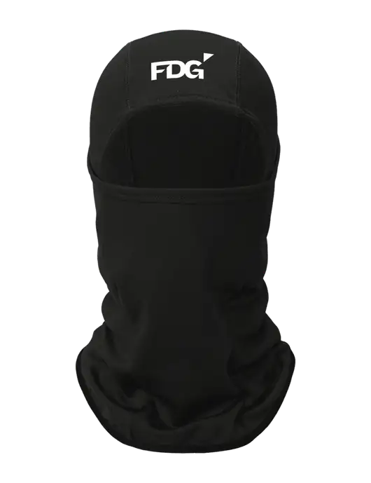 Black CornerStone Smooth Fleece Face Mask w/FDG Logo
