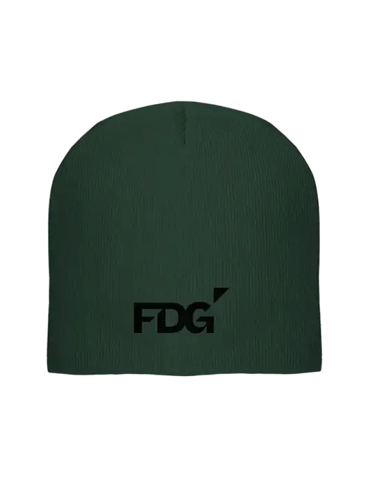 Solid Dark Green Element Knit Beanie  w/FDG Logo