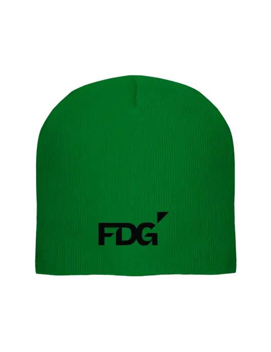 Solid Kelly Green Element Knit Beanie w/FDG Logo