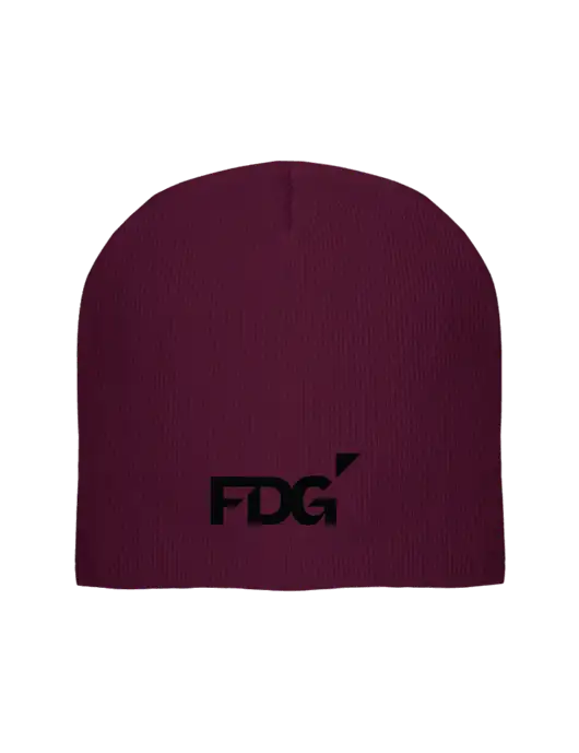 Solid Maroon Element Knit Beanie w/FDG Logo