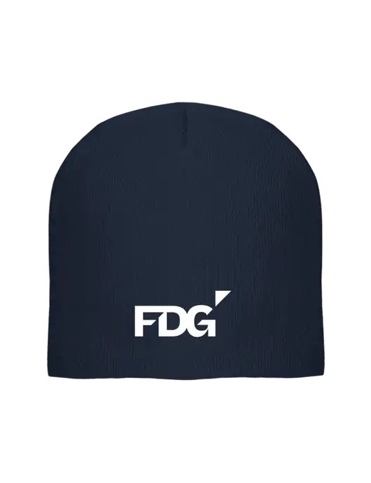 Solid Navy Element Knit Beanie w/FDG Logo