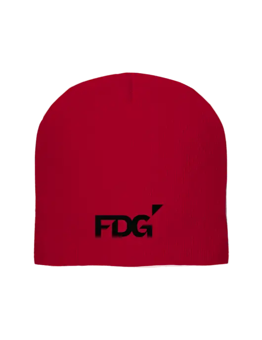 Solid Red Element Knit Beanie w/FDG Logo