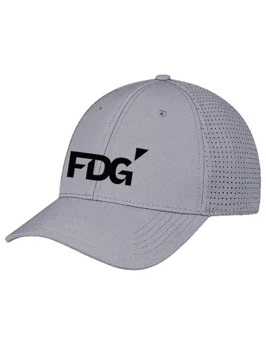 Grey Performance Stretchable Cap Hook & Loop w/FDG Logo