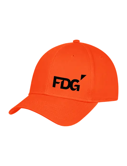 Orange Structured Cap Hook & Loop w/FDG Logo