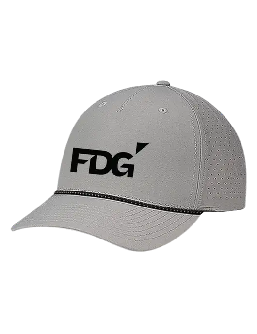 Richardson Laser Perf Performance Light Grey/Black-Grey Rope Cap w/FDG Logo