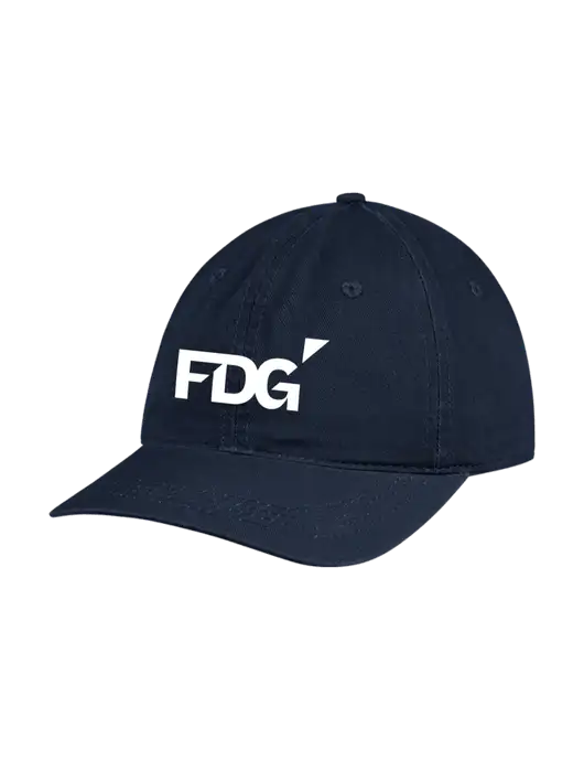 Garment Washed Unstructured Twill Navy Cap w/FDG Logo
