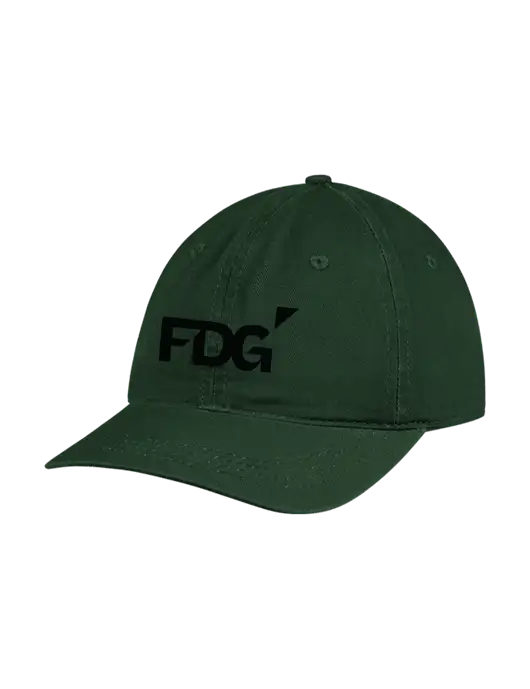 Garment Washed Unstructured Twill Dark Green Cap w/FDG Logo