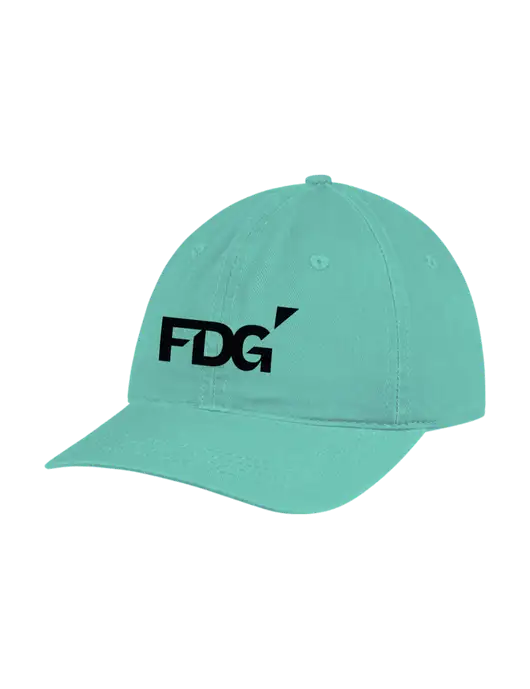 Garment Washed Unstructured Twill Very Light Teal Cap w/FDG Logo