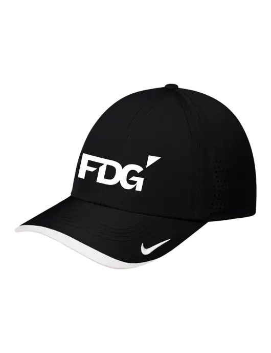 Nike Black/White Dri-FIT Perforated Performance Cap w/FDG Logo