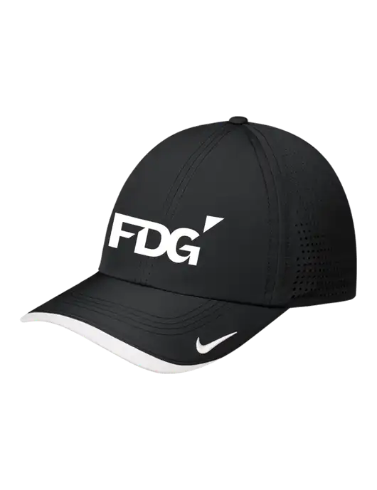 Nike Black/White Dri-FIT Perforated Performance Cap w/FDG Logo