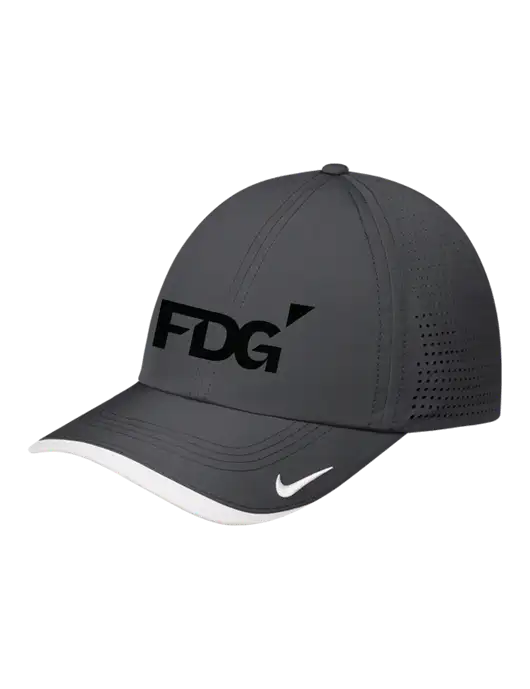 Nike Dark Grey/White Dri-FIT Perforated Performance Cap w/FDG Logo
