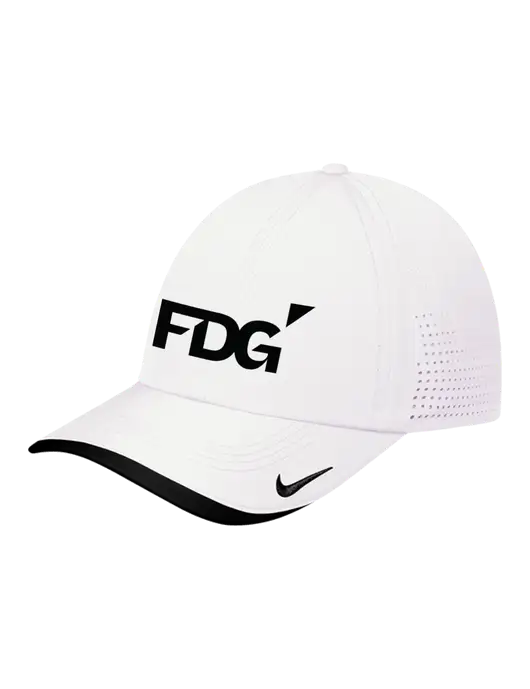 Nike White/Black Dri-FIT Perforated Performance Cap w/FDG Logo