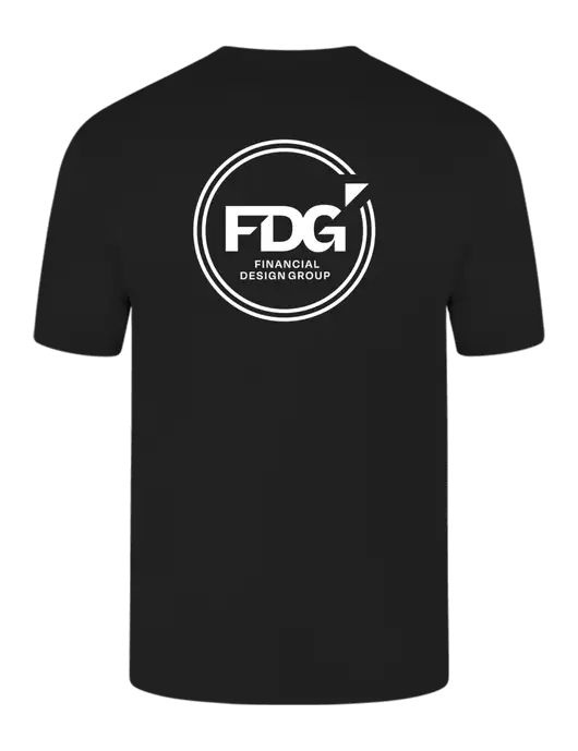 Core Blend Black Pocket T-Shirt w/FDG Circle Logo, FDG Circle Logo