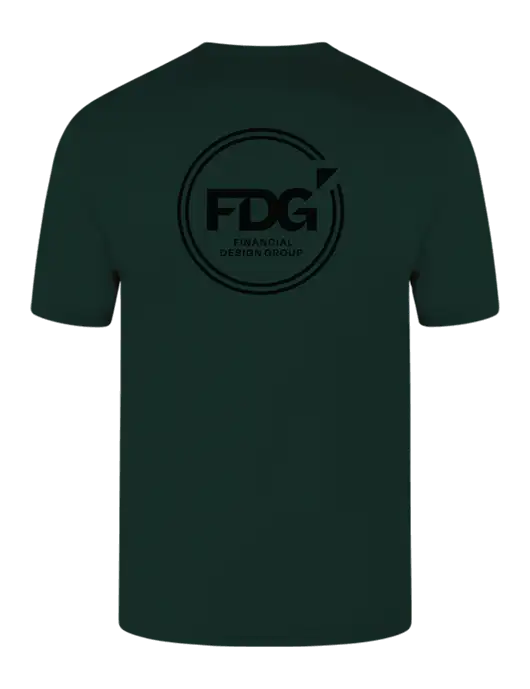 Core Blend Dark Green Pocket T-Shirt w/FDG Circle Logo, FDG Logo