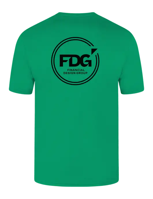 Core Blend Kelly Green Pocket T-Shirt w/FDG Circle Logo, FDG Logo