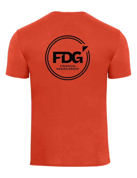Orange Heavyweight 6.1 oz Pocket T-Shirt w/FDG Circle Logo, FDG Logo