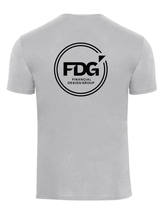 Light Grey Heather Heavyweight 6.1 oz Pocket T-Shirt w/FDG Circle Logo, FDG Logo