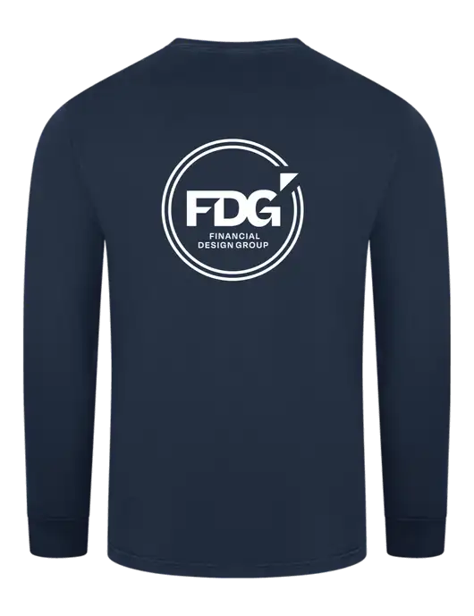 Carhartt Navy Workwear Pocket Long Sleeve T-Shirt w/FDG Circle Logo, FDG Circle Logo