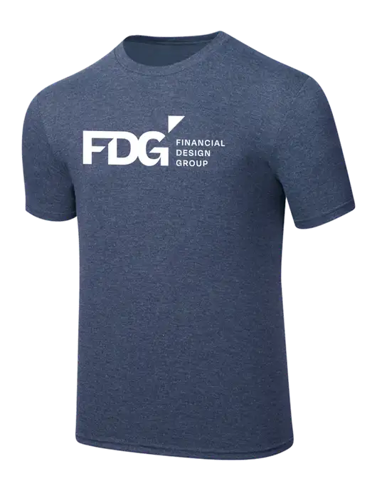 Simply Soft Navy Frost 4.5oz  Poly/Combed Ring Spun Cotton T-Shirt w/FDG Logo