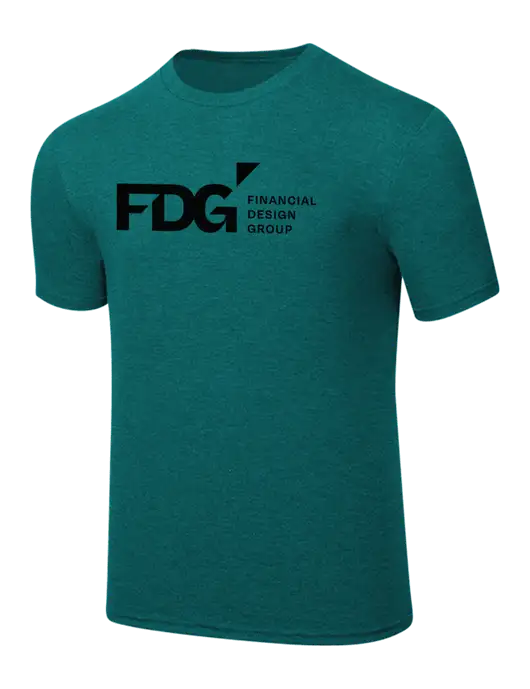 Simply Soft Heathered Dark Teal 4.5oz  Poly/Combed Ring Spun Cotton T-Shirt w/FDG Logo
