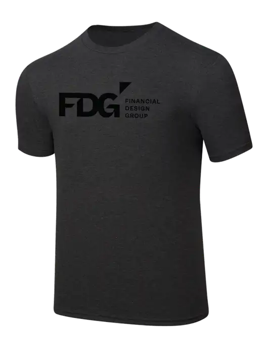 Simply Soft Black Frost 4.5oz  Poly/Combed Ring Spun Cotton T-Shirt w/FDG Logo