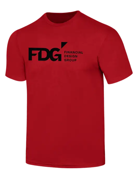Simply Soft Red 4.5oz  Poly/Combed Ring Spun Cotton T-Shirt w/FDG Logo