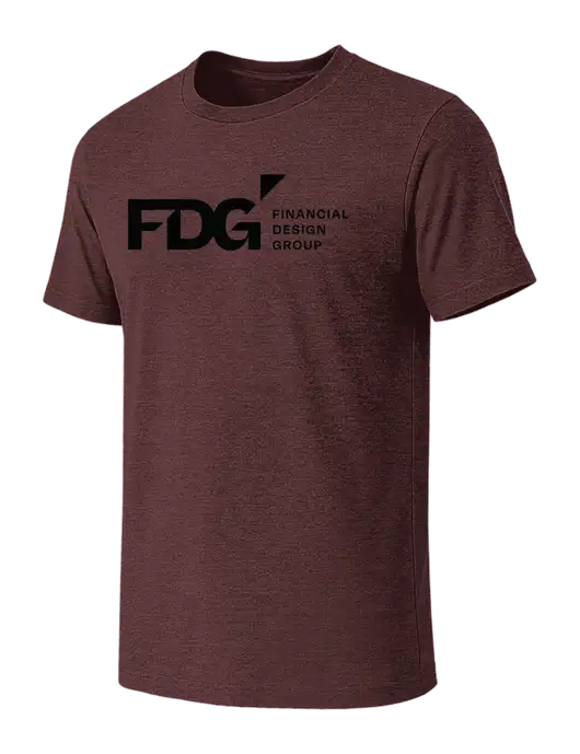BELLA+CANVAS Heather Maroon CVC Short Sleeve Tee w/FDG Logo