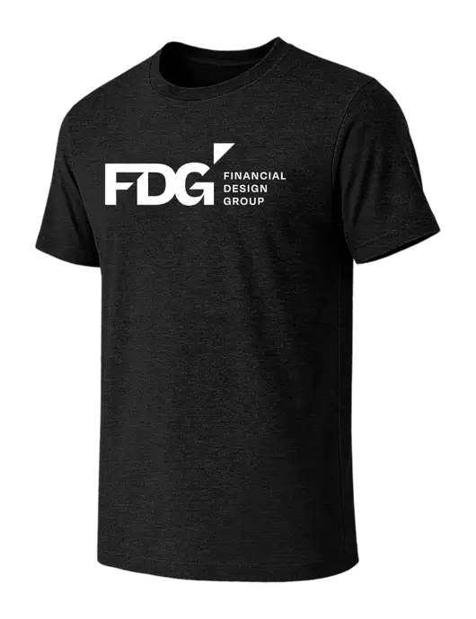 BELLA+CANVAS Black Heather CVC Short Sleeve Tee w/FDG Logo