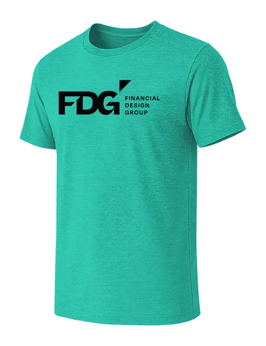 BELLA+CANVAS Heather Teal CVC Short Sleeve Tee w/FDG Logo