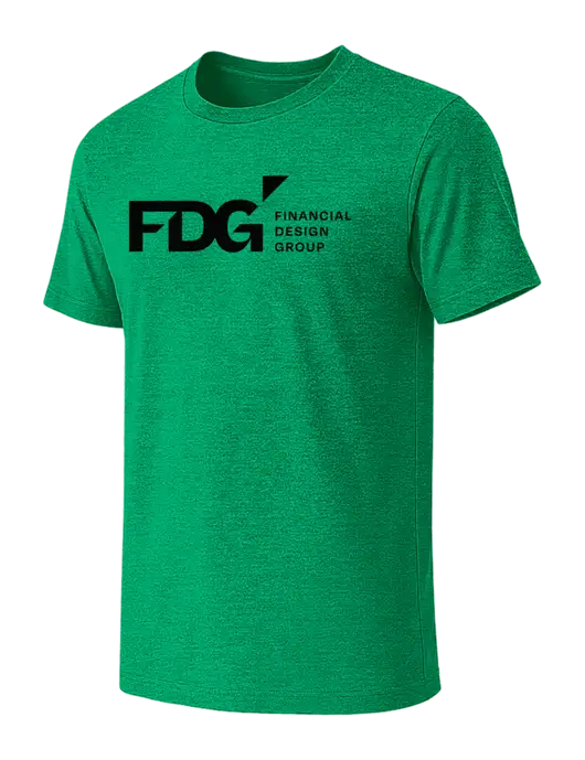 BELLA+CANVAS Heather Kelly Green CVC Short Sleeve Tee w/FDG Logo