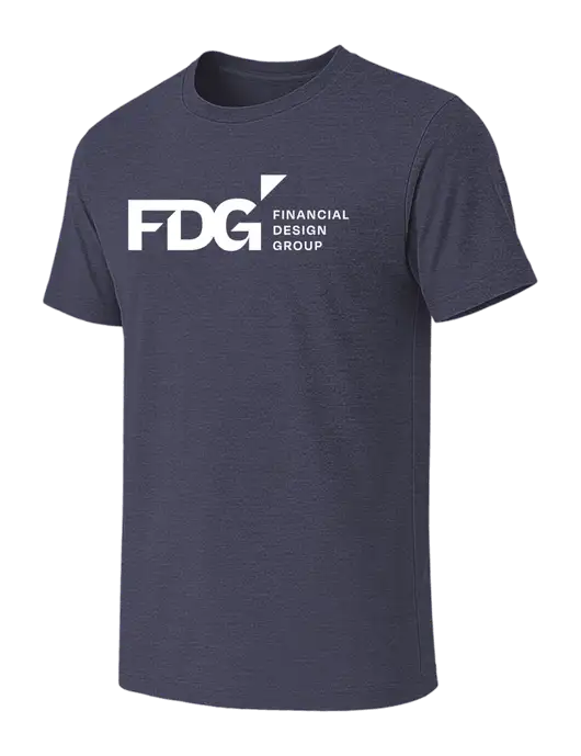 BELLA+CANVAS Heather Navy CVC Short Sleeve Tee w/FDG Logo