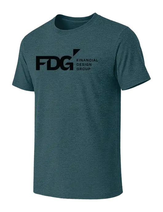 BELLA+CANVAS Heather Dark Teal CVC Short Sleeve Tee w/FDG Logo
