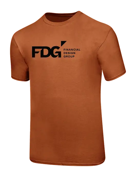 Ring Spun Burnt Orange 4.5 oz T-Shirt w/FDG Logo