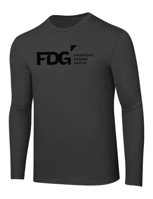 Ring Spun Charcoal 4.5 oz Long Sleeve T-Shirt w/FDG Logo
